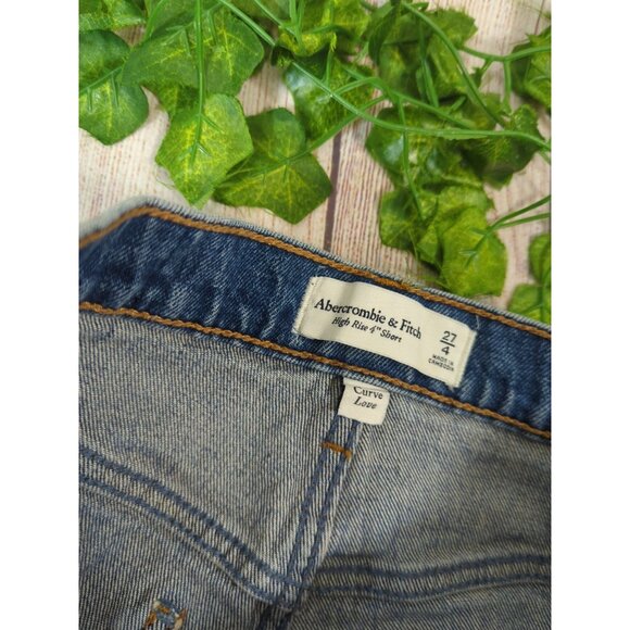 Abercrombie & Fitch Women's HIGH RISE 4" Distressed Shorts Size 27/4 READ - Picture 7 of 10